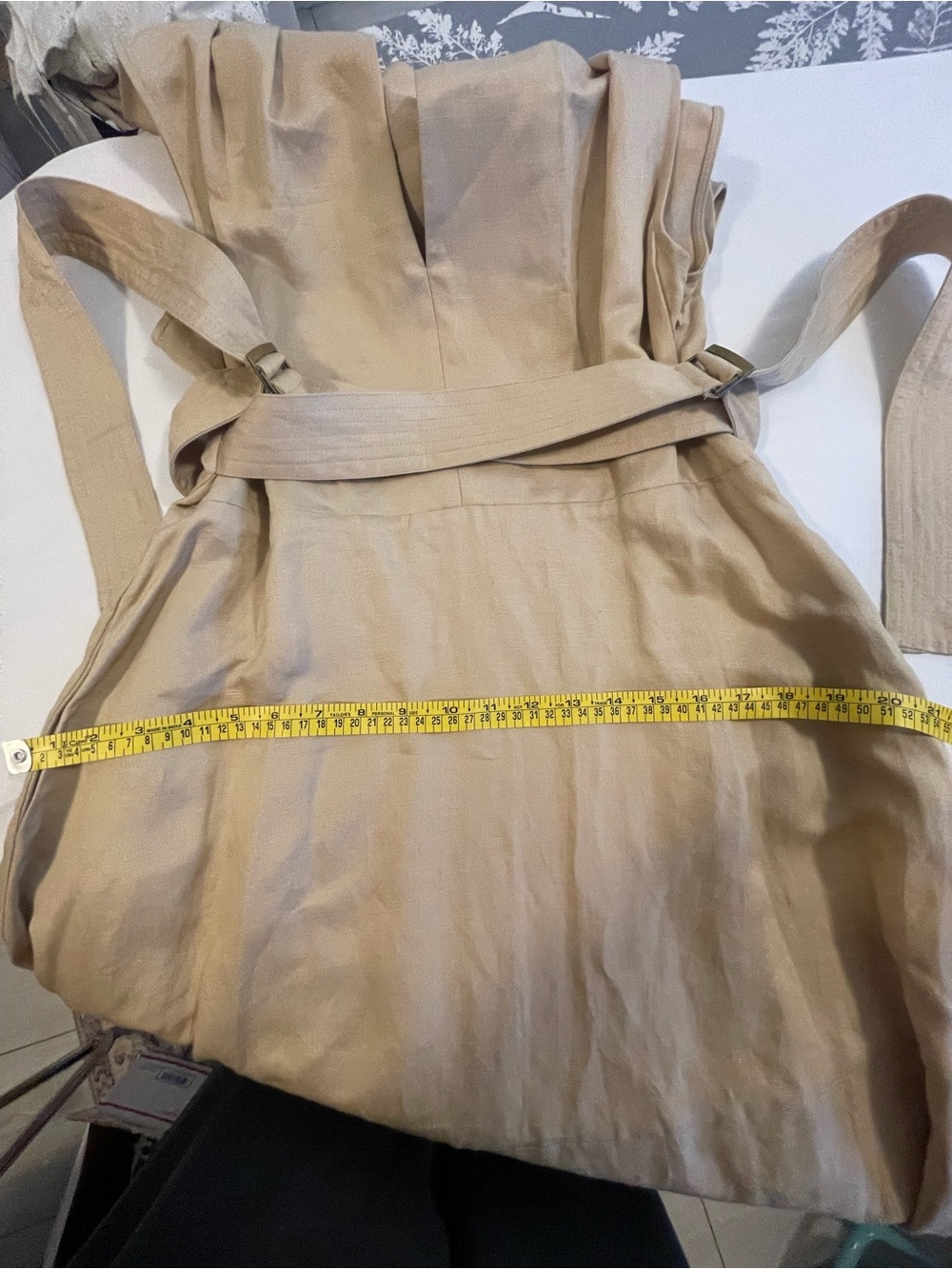 NWT: Reiss Ava Linen Blend Belted Midi Dress - Picture 15 of 15